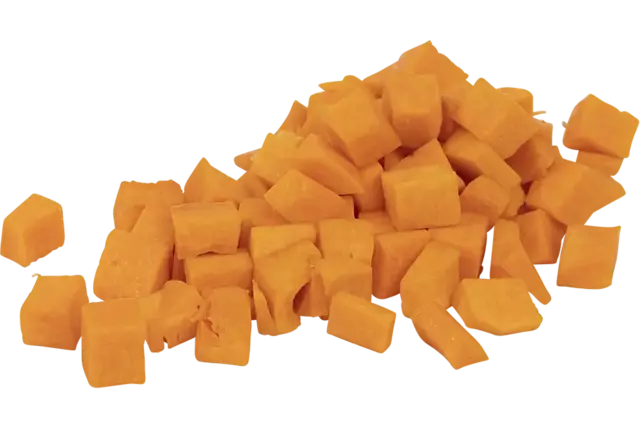 Pompoen blokjes om te grillen zak 1kg stuk